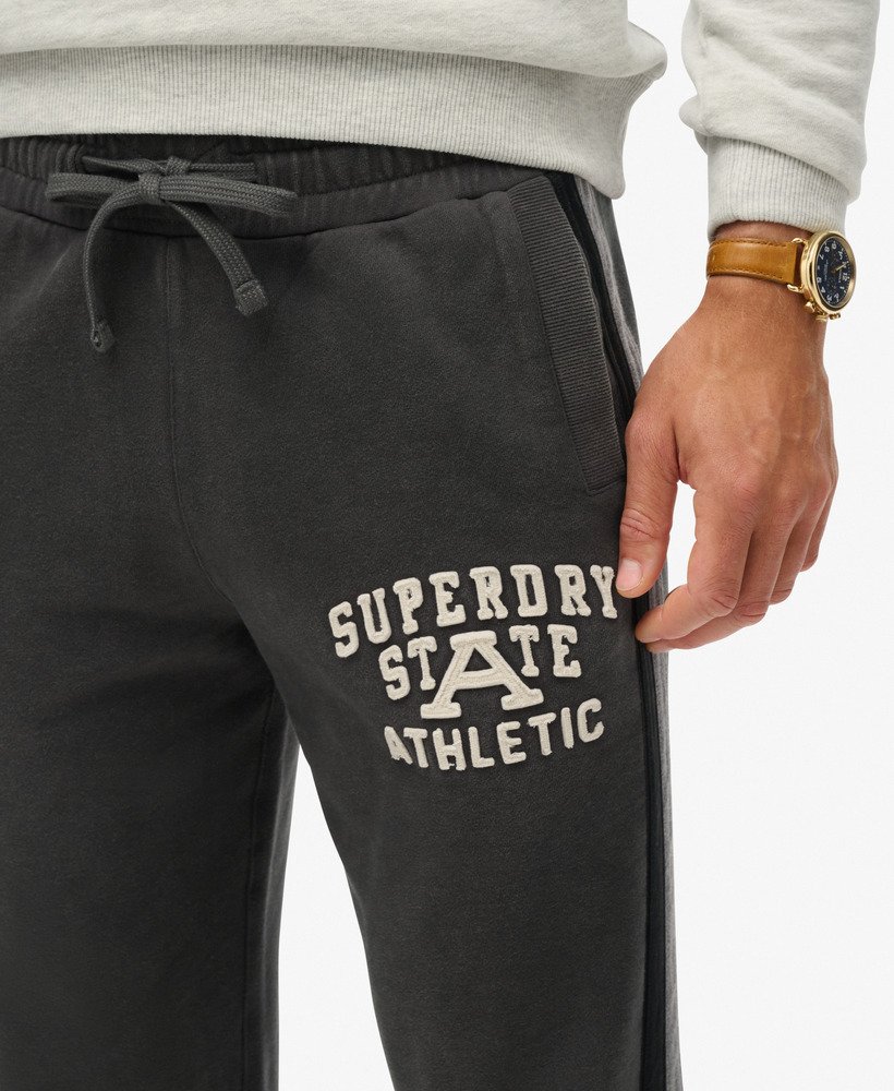 spodnie dresowe vintage athletic w kolorze spranej czerni