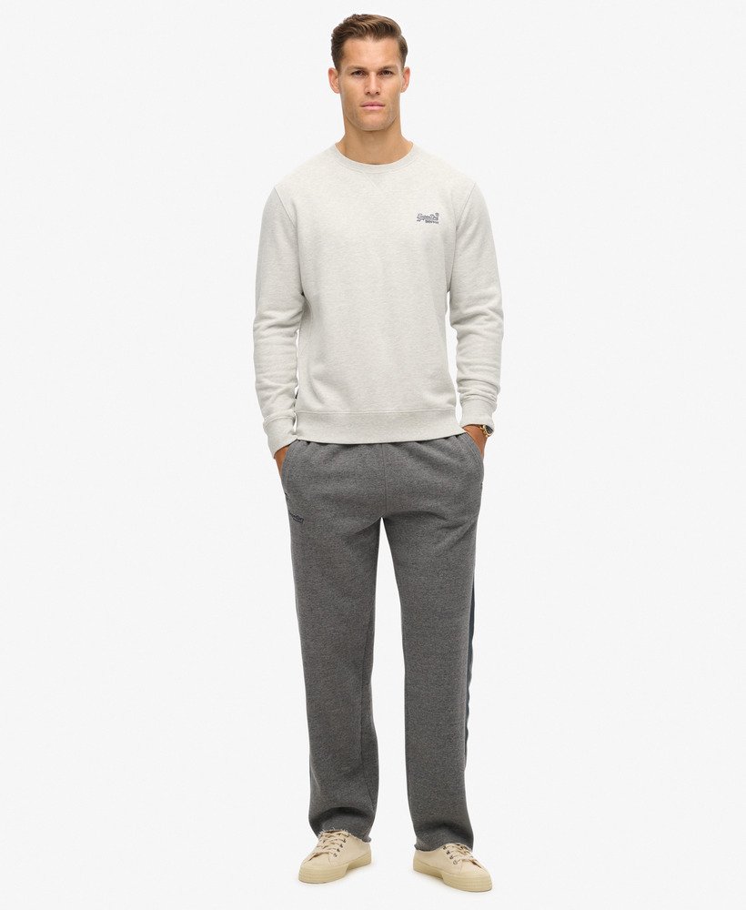 spodnie dresowe essential logo straight joggers w kolorze carbon grey marleclipse navy