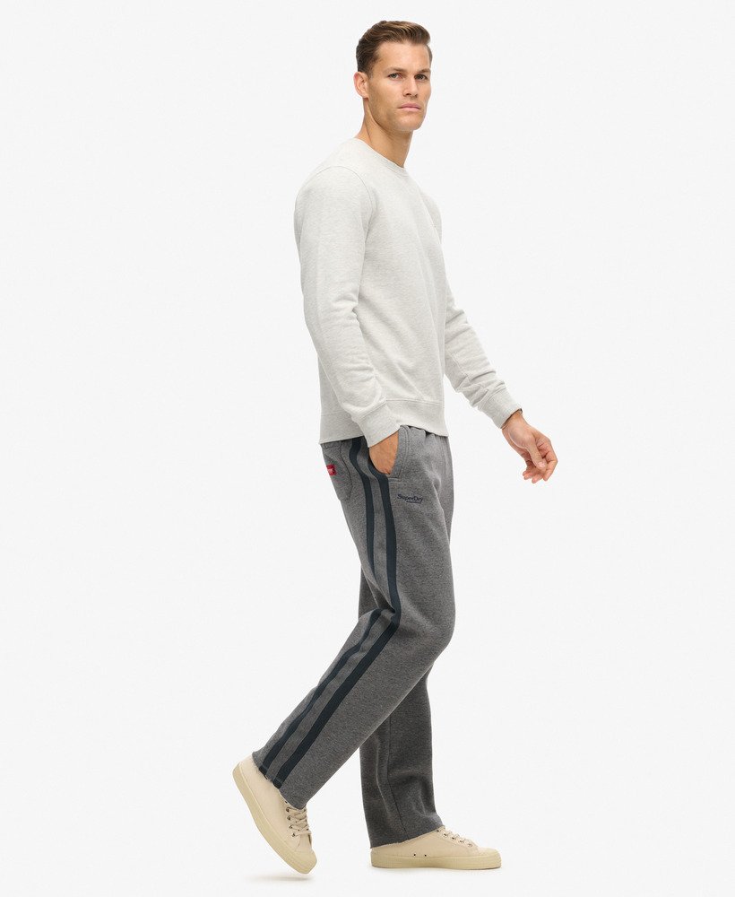 spodnie dresowe essential logo straight joggers w kolorze carbon grey marleclipse navy