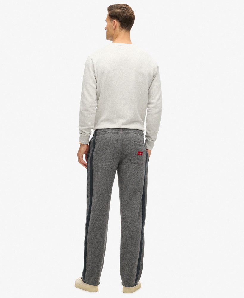 spodnie dresowe essential logo straight joggers w kolorze carbon grey marleclipse navy