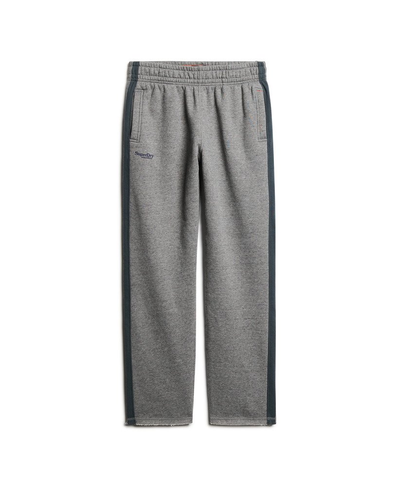 spodnie dresowe essential logo straight joggers w kolorze carbon grey marleclipse navy
