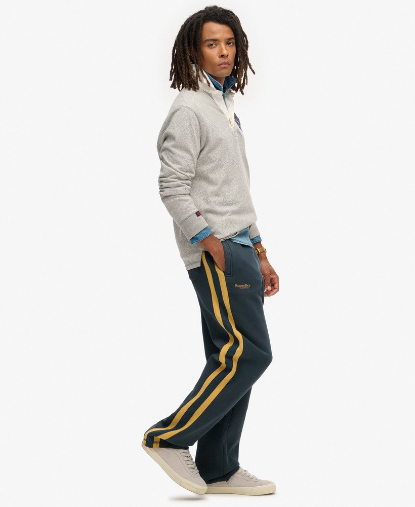 spodnie dresowe essential logo straight joggers w kolorze eclipse navywinter gold