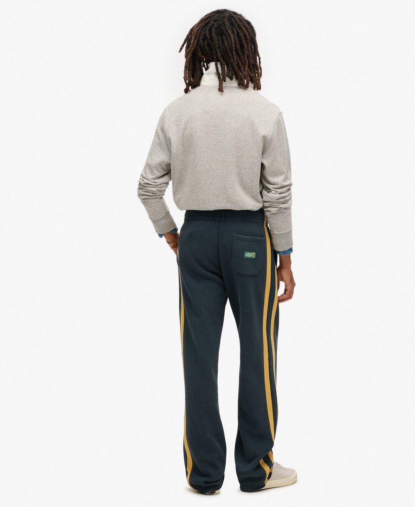 spodnie dresowe essential logo straight joggers w kolorze eclipse navywinter gold