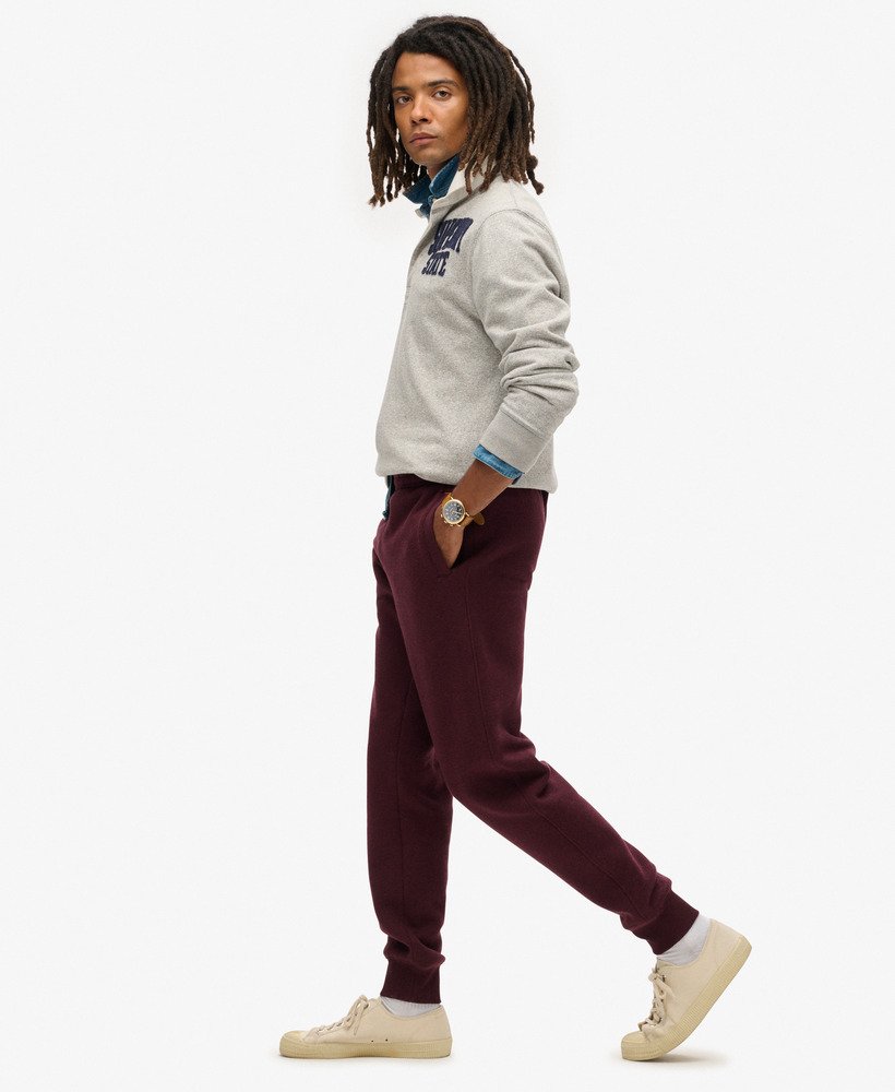 spodnie dresowe essential logo w kolorze tawny port red marl