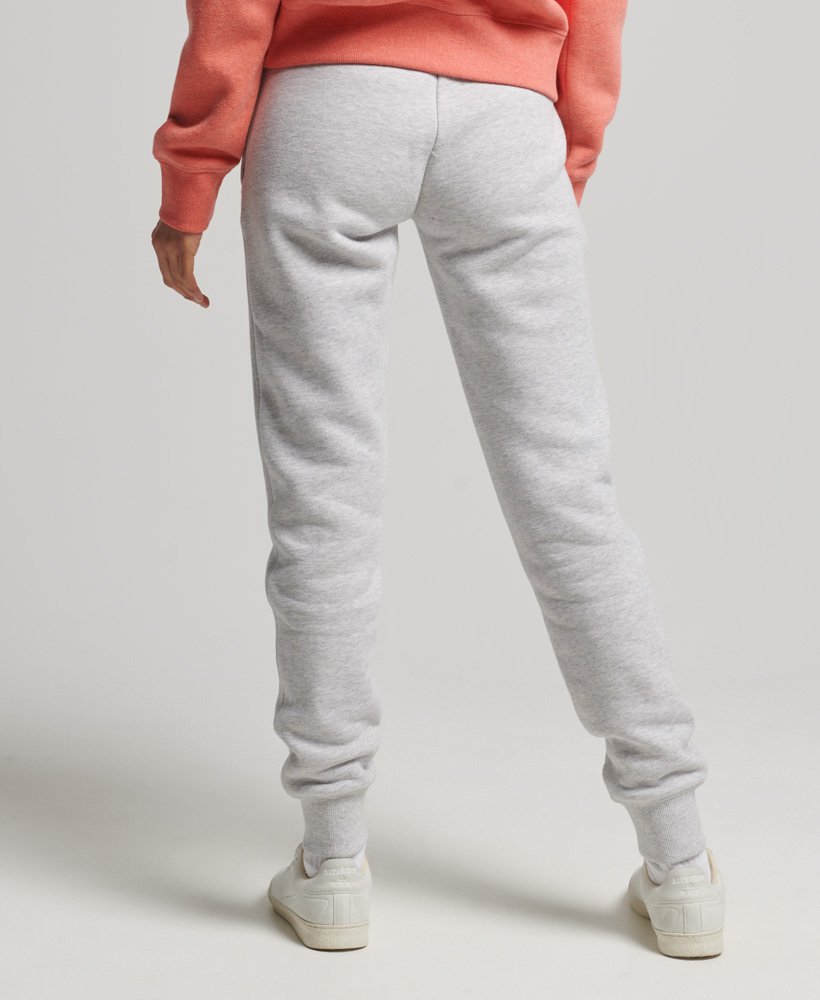 joggersy z bawełny organicznej w stylu vintage z haftowanym logo w kolorze glacier grey marl