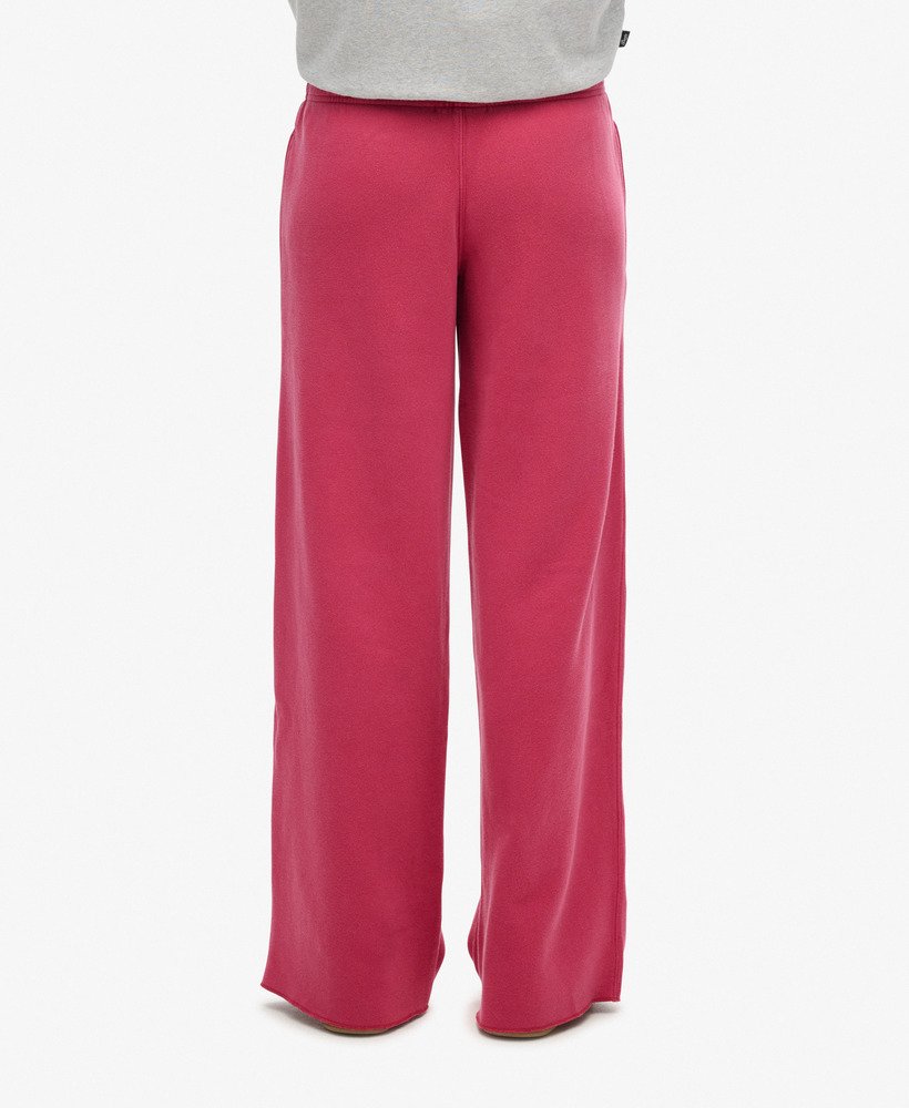 spodnie dresowe wash wide leg joggers w kolorze buraczanego różu
