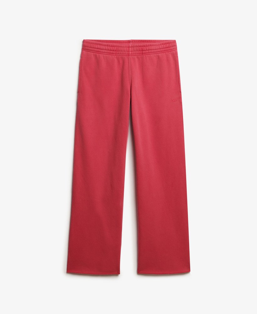 spodnie dresowe wash wide leg joggers w kolorze buraczanego różu