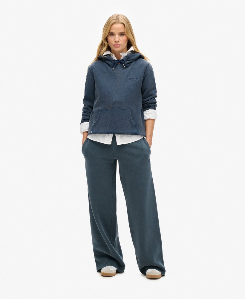 spodnie dresowe wash wide leg joggers w kolorze eclipse navy