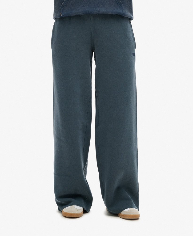 spodnie dresowe wash wide leg joggers w kolorze eclipse navy