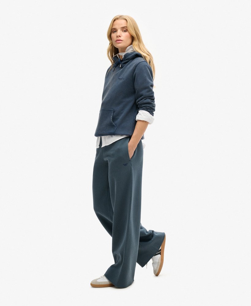 spodnie dresowe wash wide leg joggers w kolorze eclipse navy