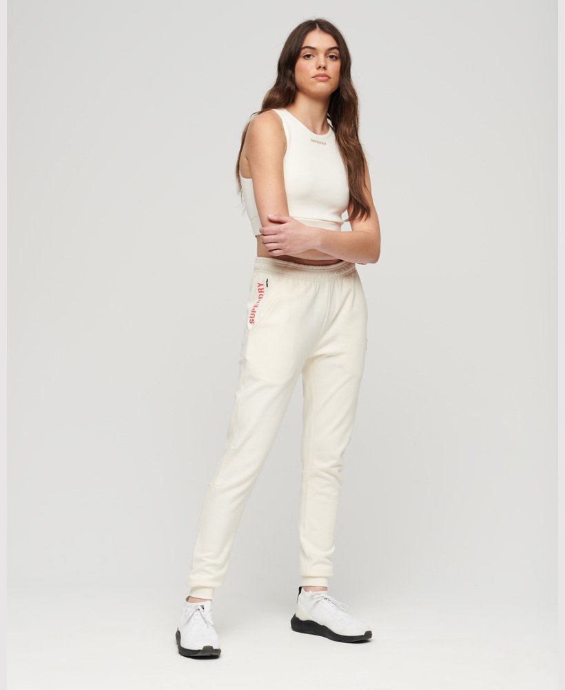 spodnie dresowe code tech slim joggers w kolorze ryżowym