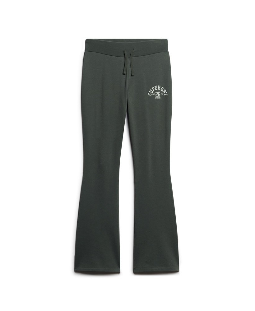 spodnie dresowe athletic essentials jersey flare joggers w kolorze czarnym
