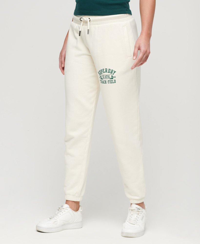 spodnie dresowe athletic college loose joggers w kolorze owsianego beżu