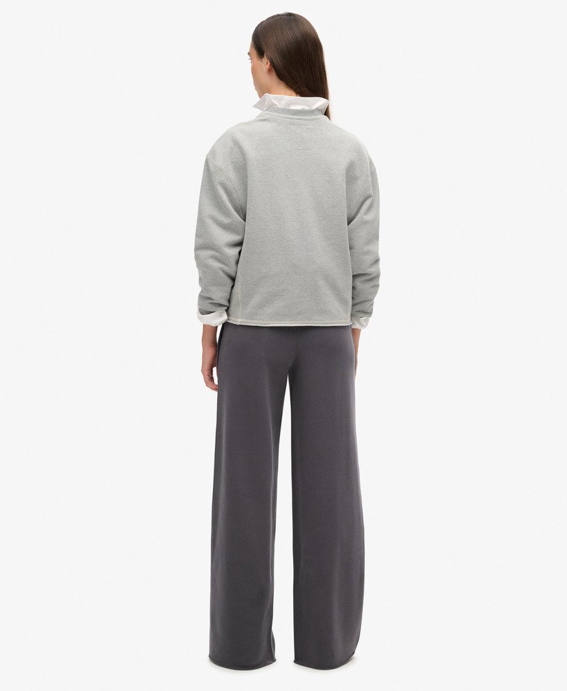 spodnie dresowe vintage wash straight w kolorze antracytowym