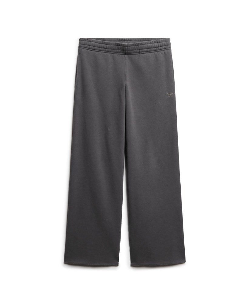 spodnie dresowe vintage wash straight w kolorze antracytowym