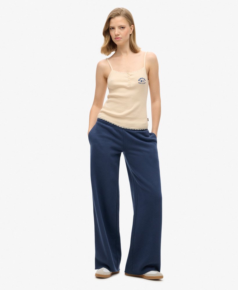 spodnie dresowe vintage wash straight w kolorze lauren navy