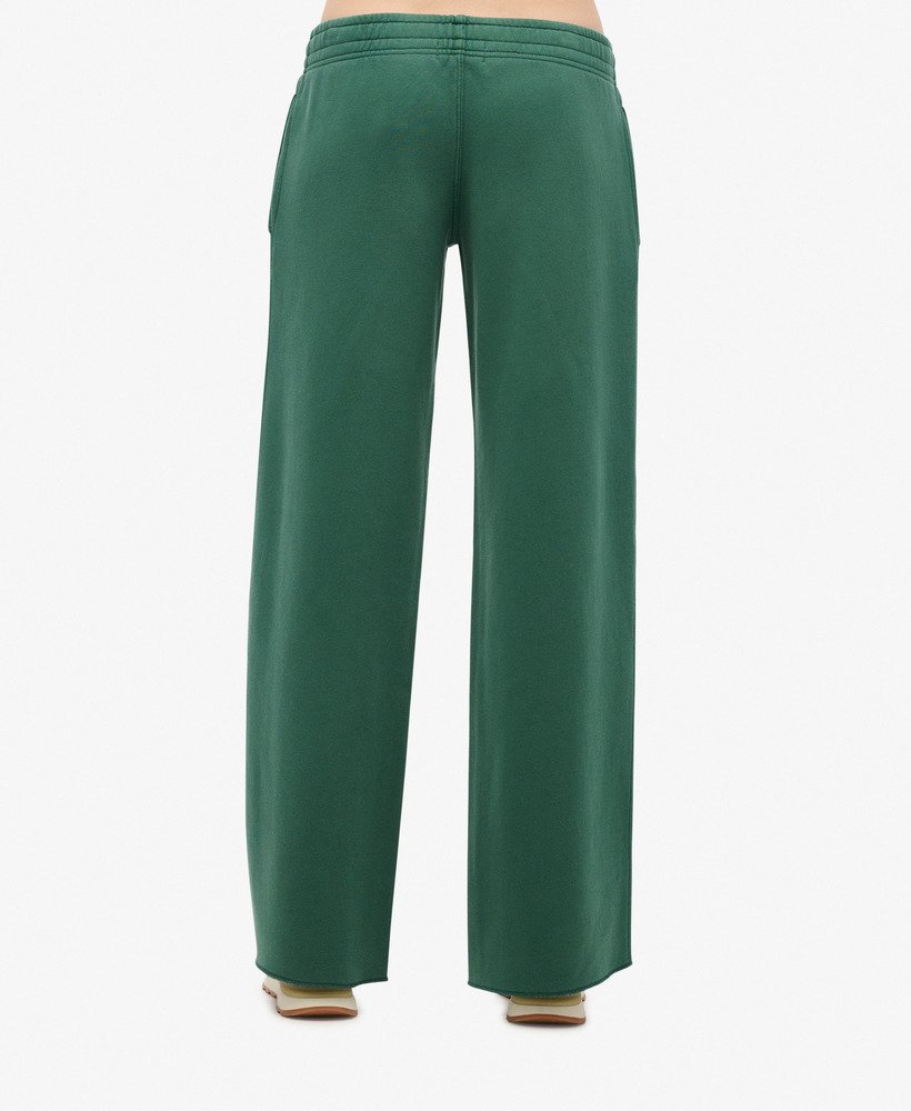 spodnie dresowe vintage wash straight w kolorze pine green