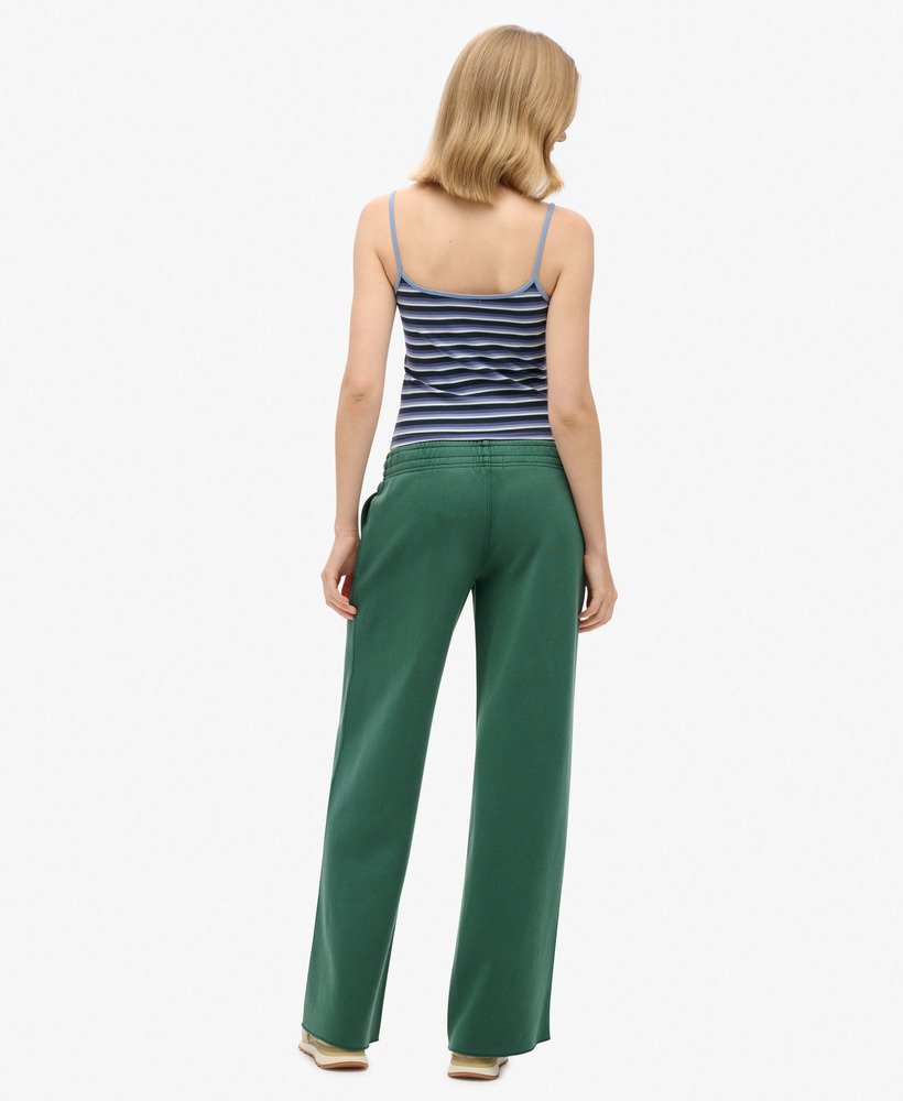 spodnie dresowe vintage wash straight w kolorze pine green
