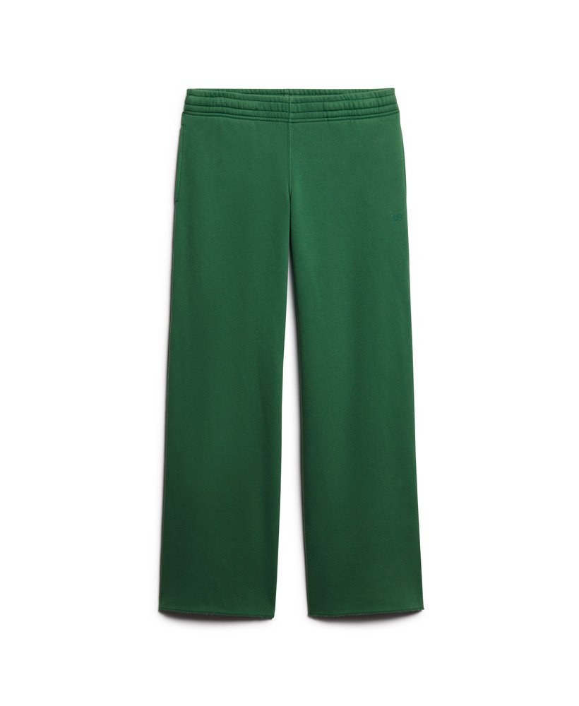 spodnie dresowe vintage wash straight w kolorze pine green