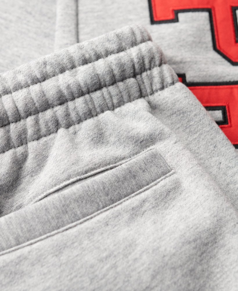 spodnie dresowe boyfriend z logo uczelni w kolorze athletic grey marl