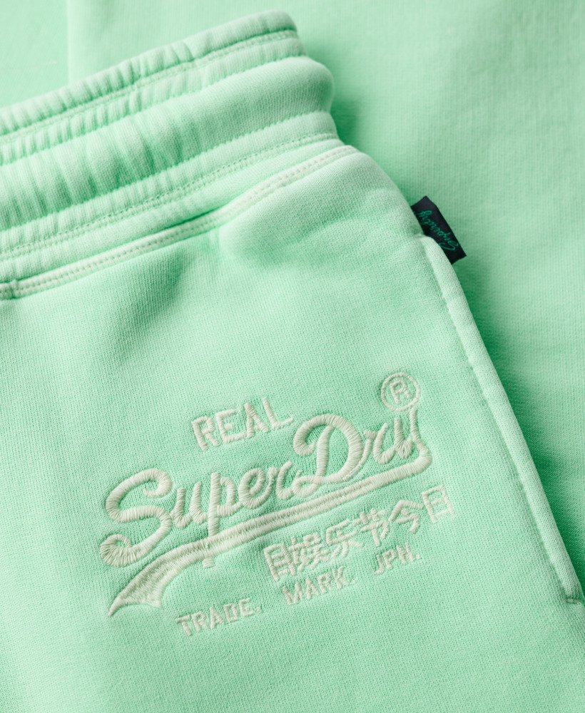 spodnie dresowe neon vintage z niskim stanem i rozszerzanymi nogawkami w kolorze neo mint green