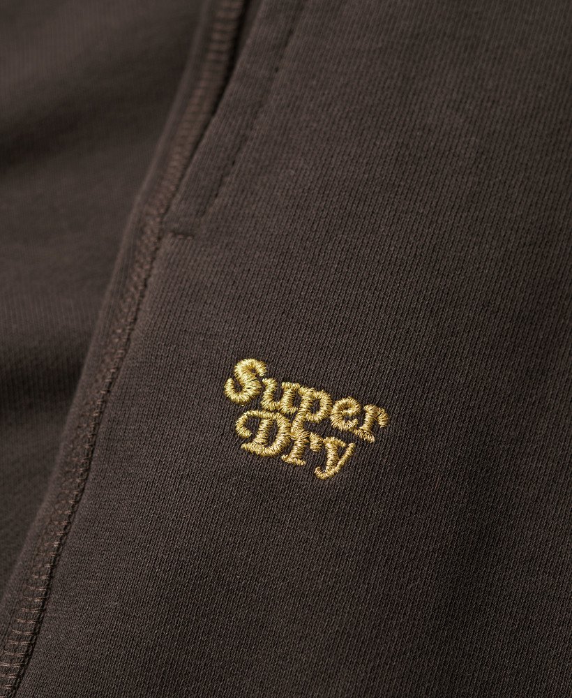 spodnie dresowe essential logo straight joggers w kolorze bison black