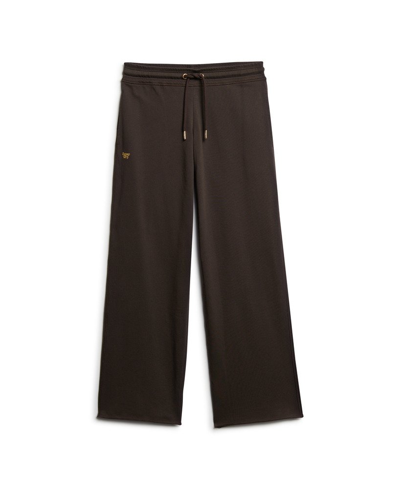 spodnie dresowe essential logo straight joggers w kolorze bison black
