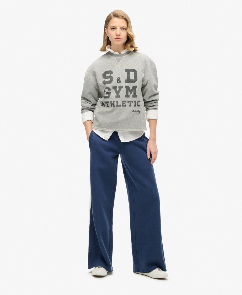 spodnie dresowe essential logo straight joggers w kolorze marynarskim