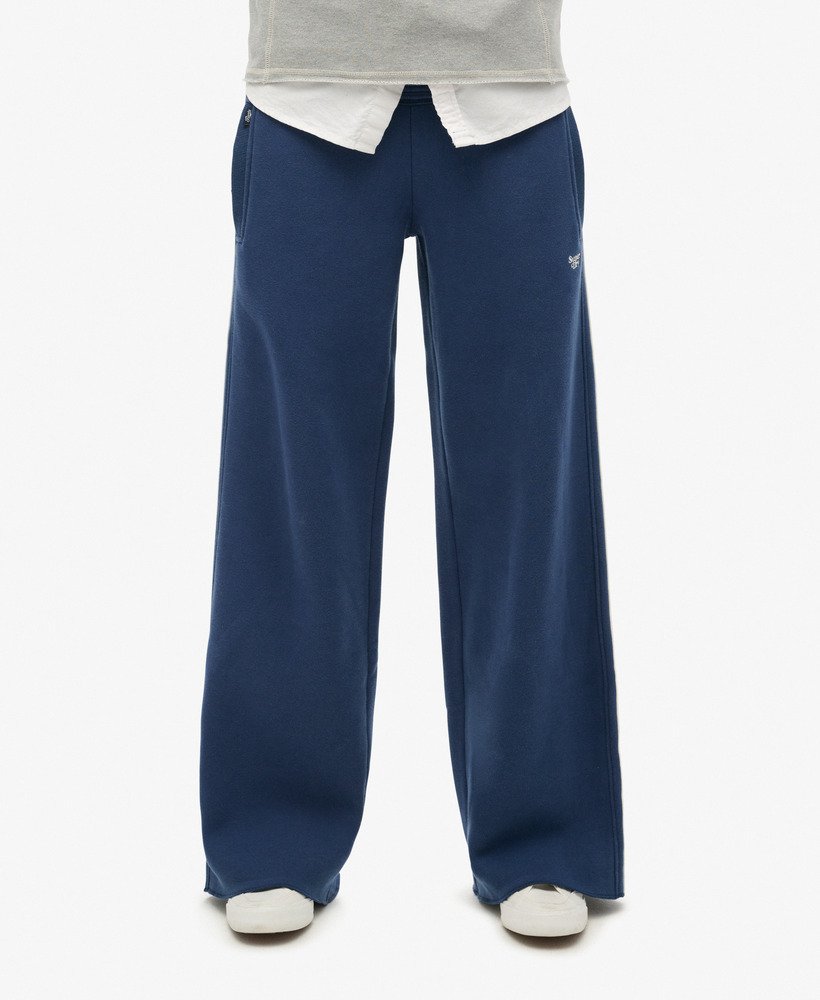 spodnie dresowe essential logo straight joggers w kolorze marynarskim
