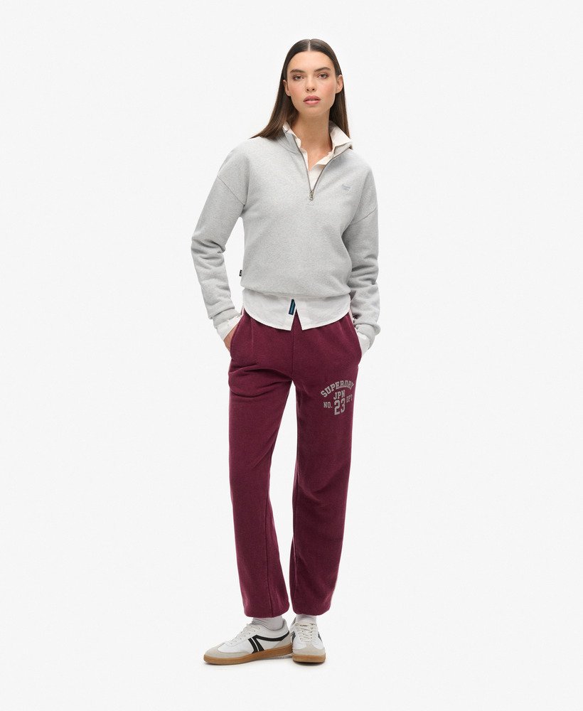 spodnie dresowe athletic essentials vintage side stripe w kolorze port red