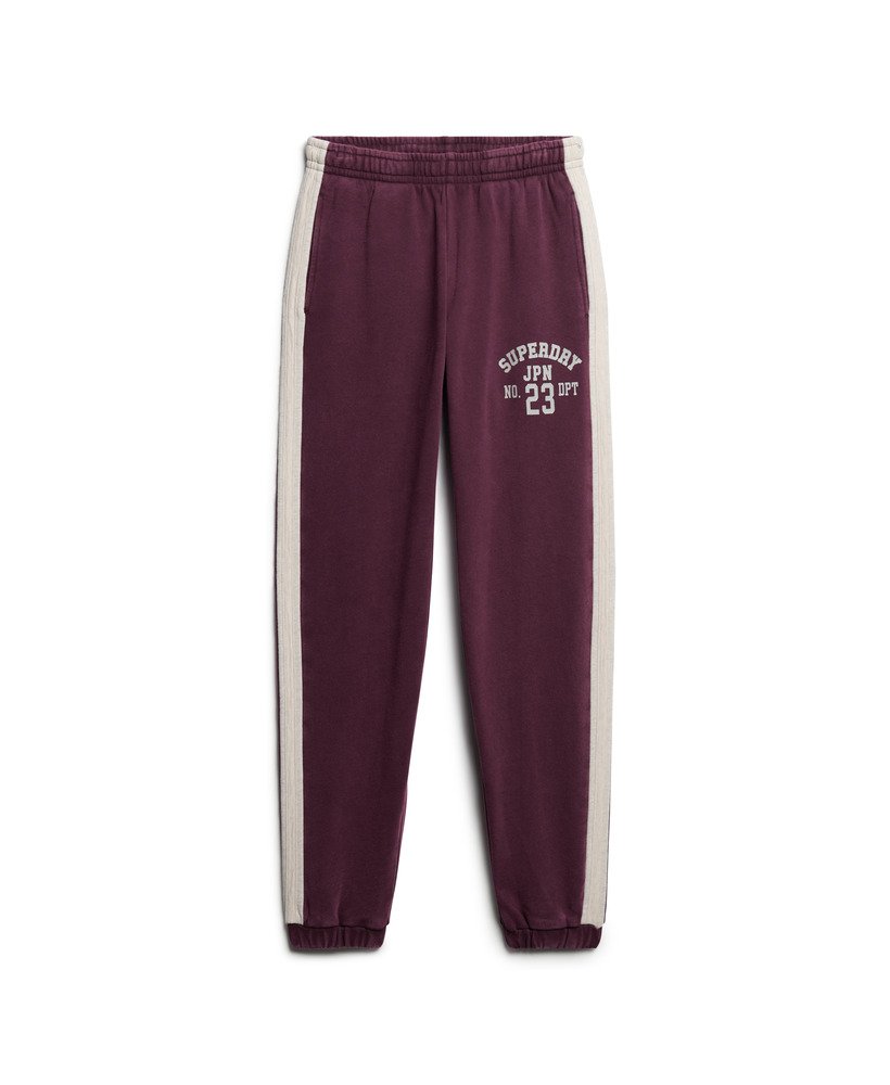 spodnie dresowe athletic essentials vintage side stripe w kolorze port red