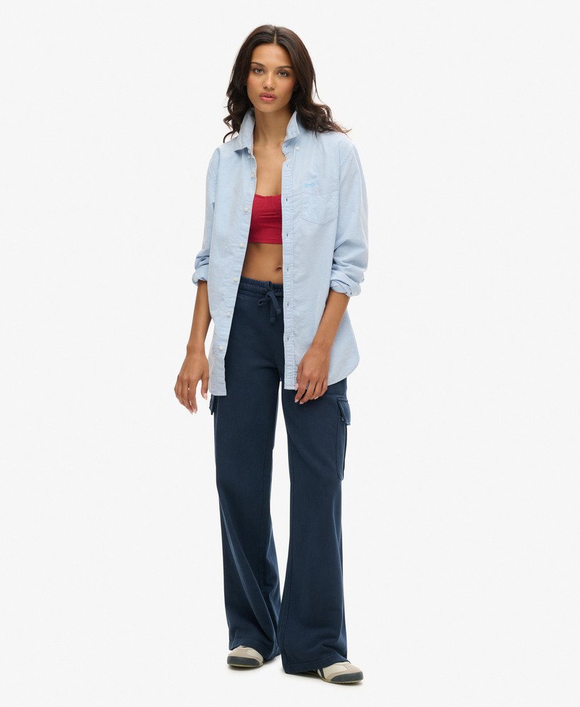 spodnie dresowe athletic essentials vintage wide cargo jogger w kolorze eclipse navy