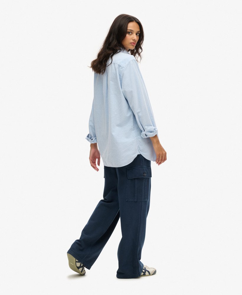 spodnie dresowe athletic essentials vintage wide cargo jogger w kolorze eclipse navy