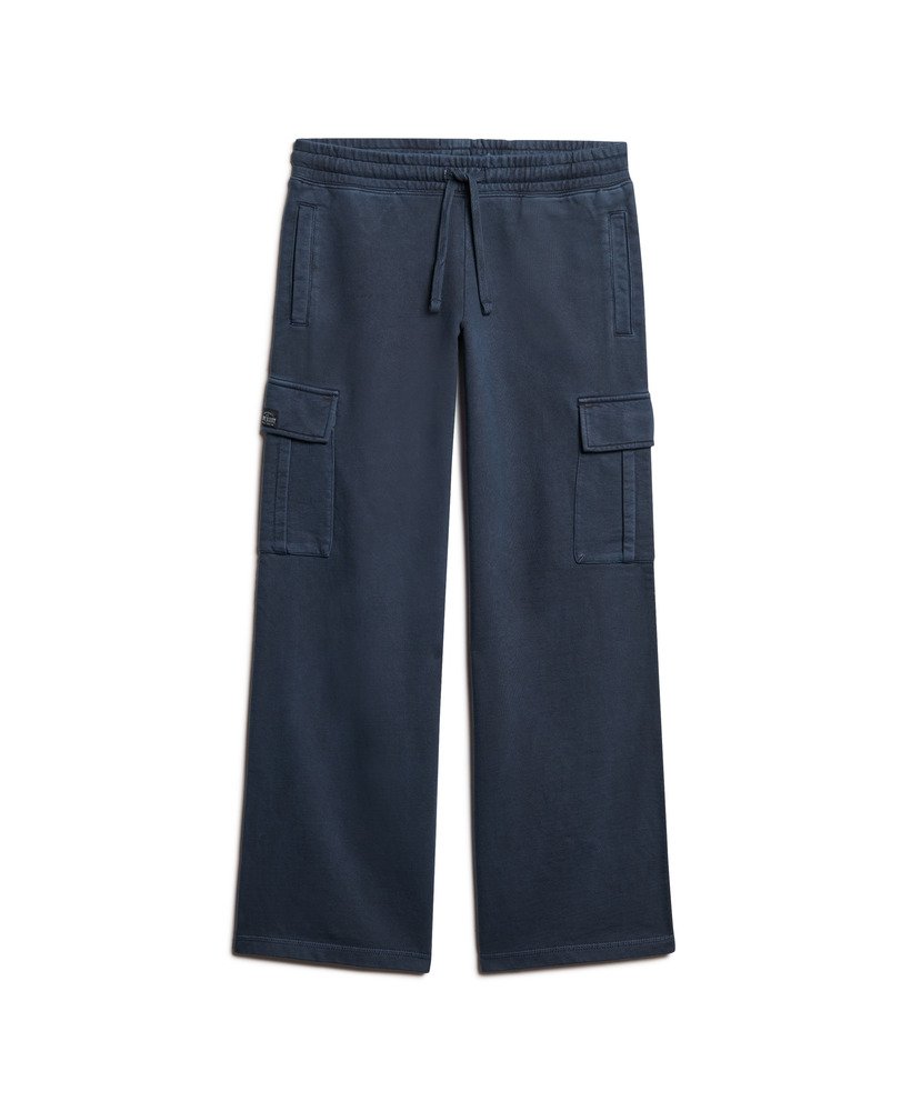 spodnie dresowe athletic essentials vintage wide cargo jogger w kolorze eclipse navy