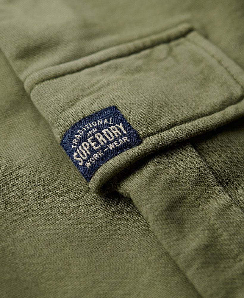 spodnie dresowe athletic essentials vintage wide cargo w kolorze oliwkowo-khaki