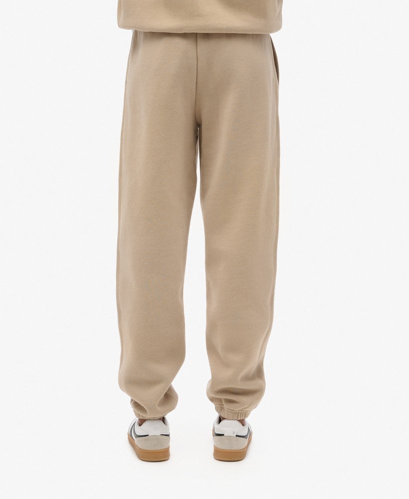 spodnie dresowe essential logo z mankietami w kolorze cobblestone grey