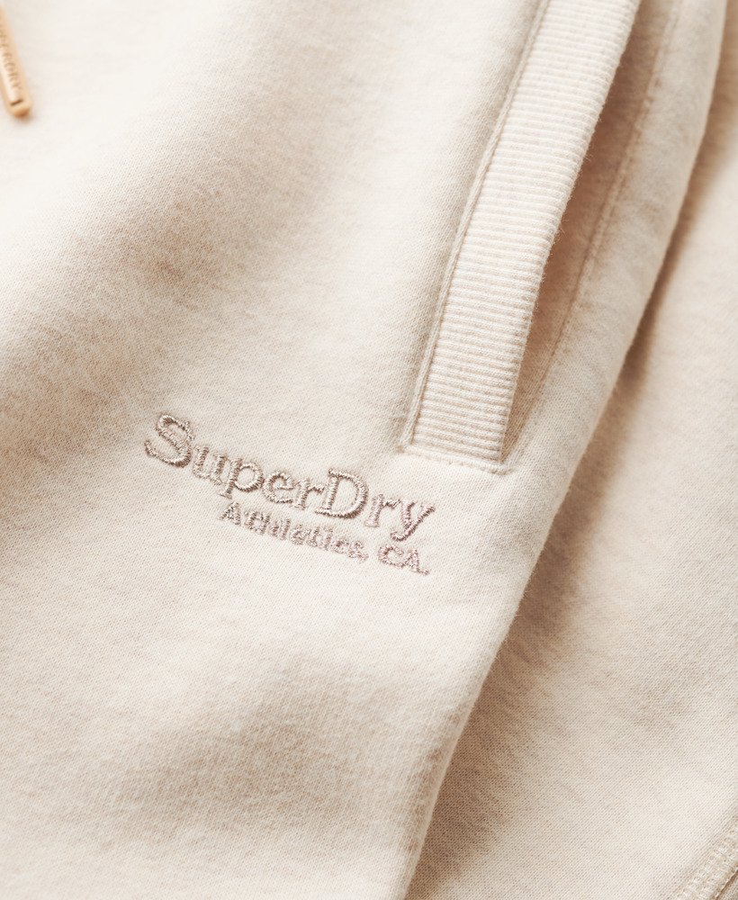 spodnie dresowe essential logo cuffed joggers w kolorze jasnobrązowym