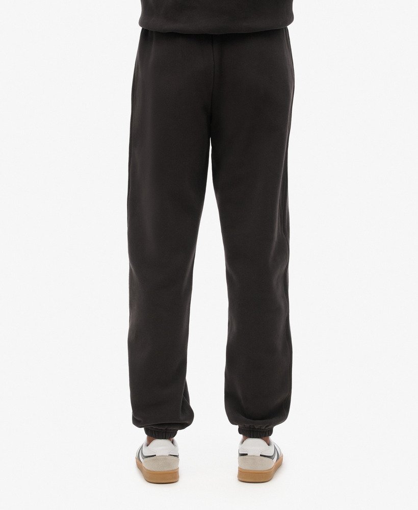 spodnie dresowe essential logo z mankietami w kolorze bison black