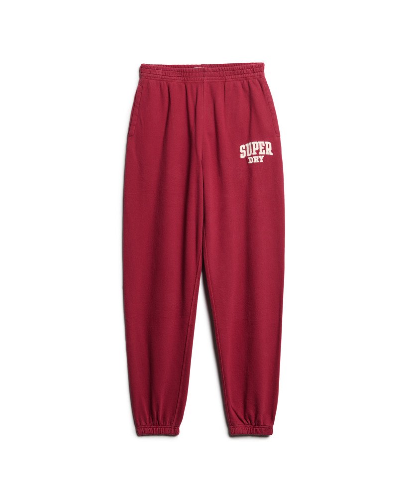 spodnie dresowe athletic essentials boyfriend w kolorze bordowo-czerwonym