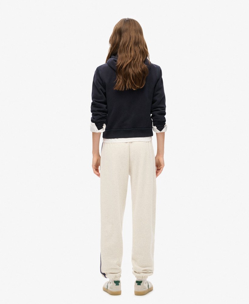 spodnie dresowe athletic essentials vintage side stripe w kolorze oatmeal grey marl