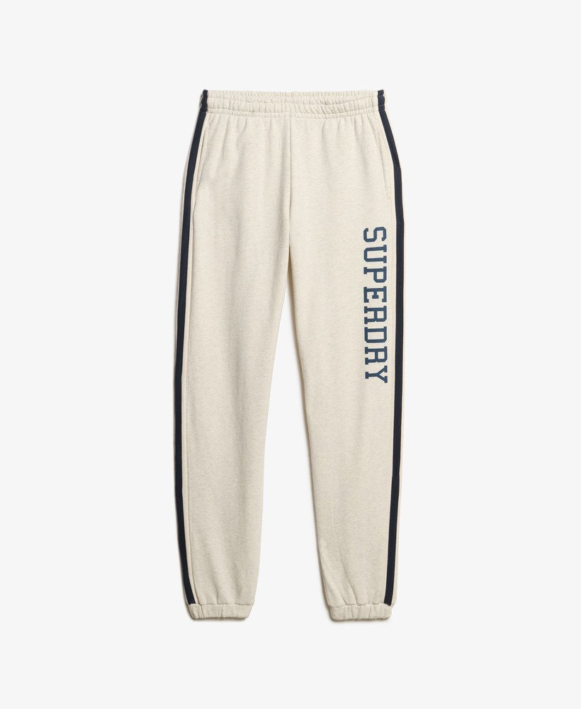 spodnie dresowe athletic essentials vintage side stripe w kolorze oatmeal grey marl