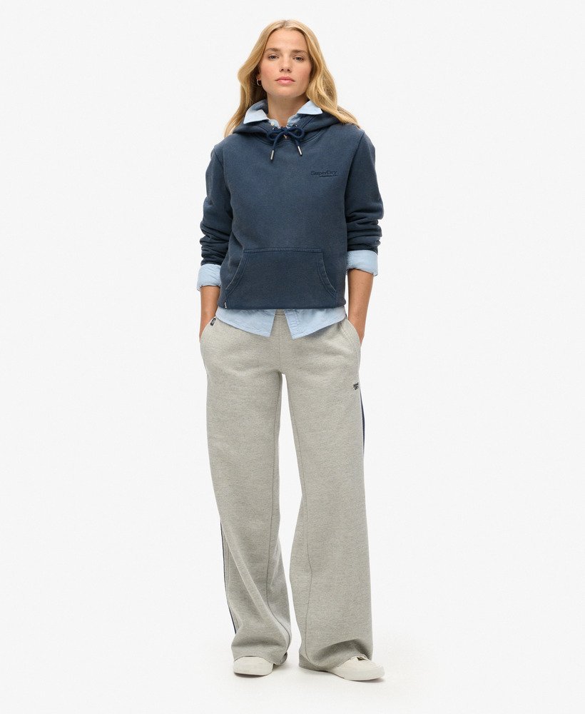 spodnie dresowe essential logo straight joggers w kolorze varsity grey grindle