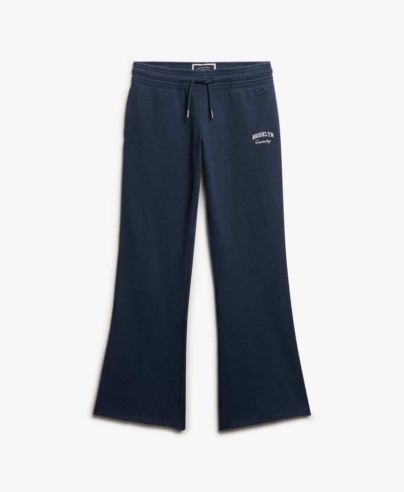 spodnie dresowe athletic essentials low rise flare w kolorze najbogatszej granatowej