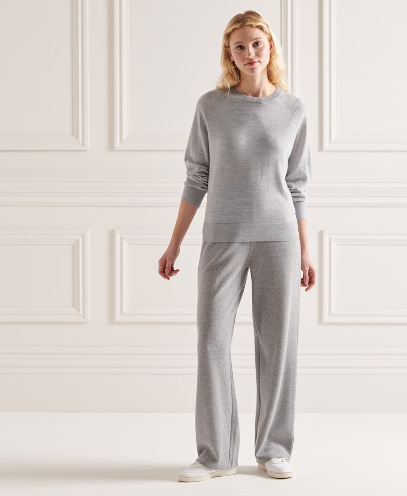 sweter z wełny merino w kolorze mid marl