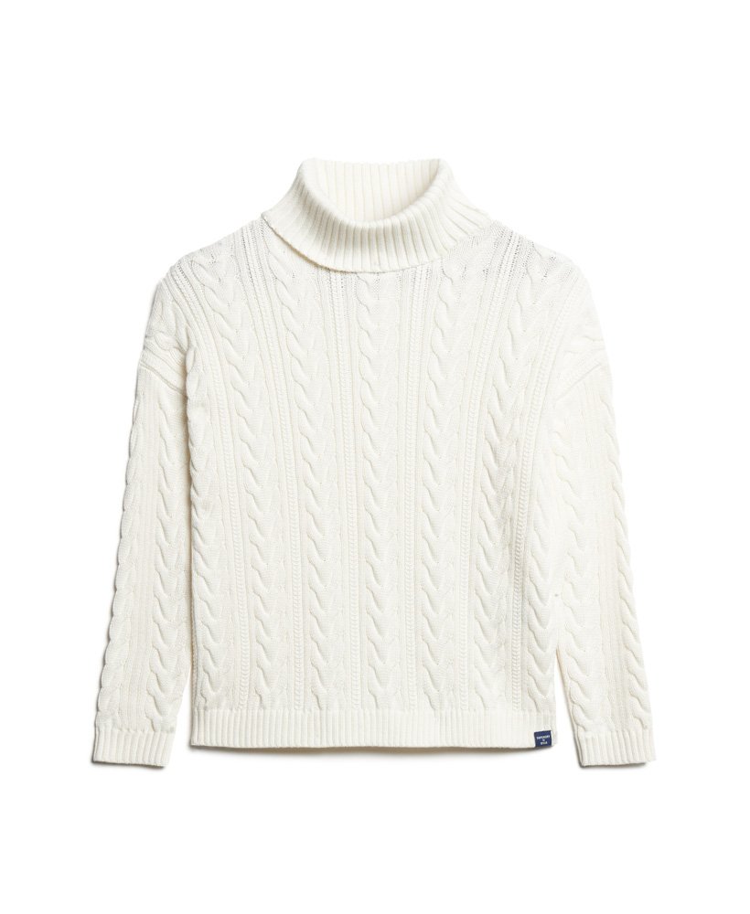 golf z obniżonymi ramionami w kolorze winter white