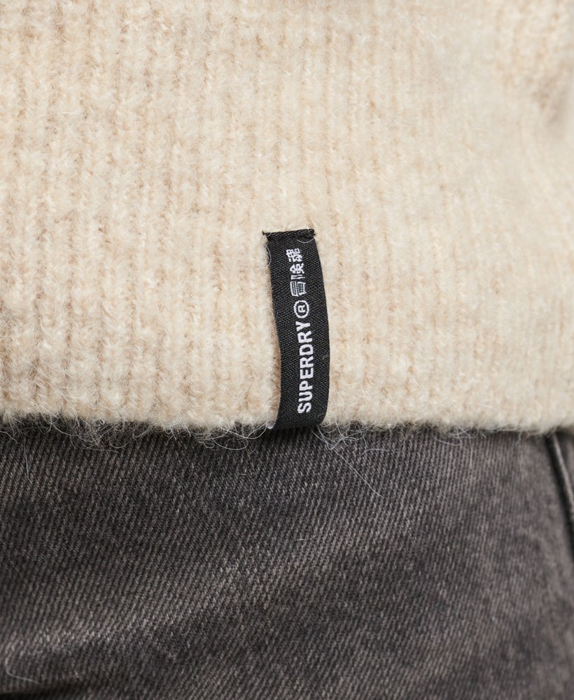 sweter essential rib crew w kolorze ecru