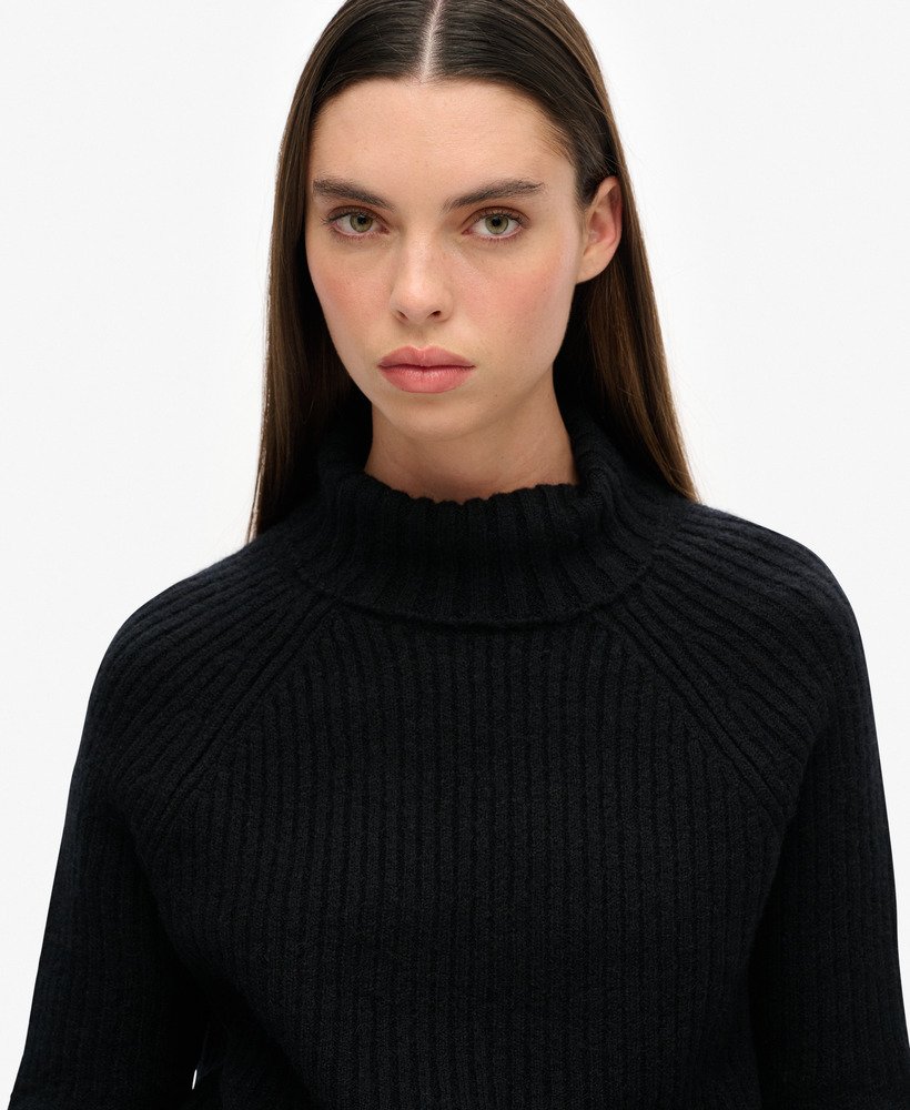 golf z dzianiny prążkowanej essential rib knit w kolorze eclipse navy