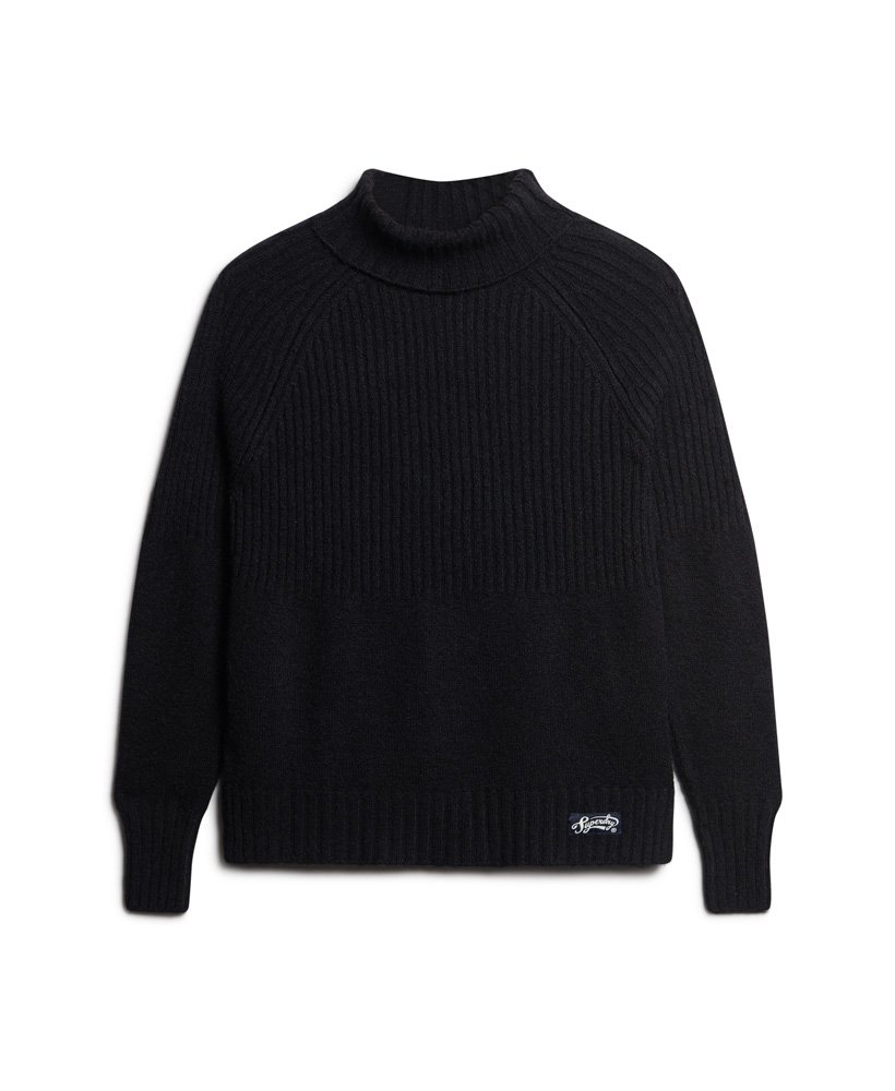 golf z dzianiny prążkowanej essential rib knit w kolorze eclipse navy