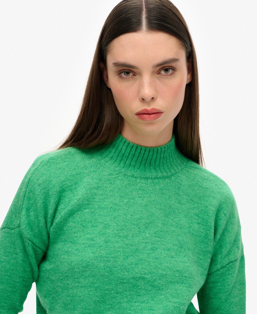 niezbędny sweter z golfem w kolorze drop kick green