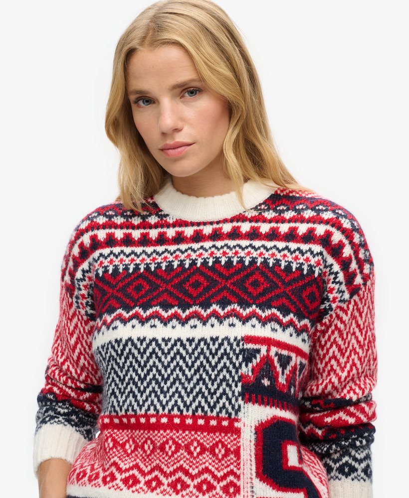 sweter z dzianiny w stylu mieszanym w kolorze wielokolorowym